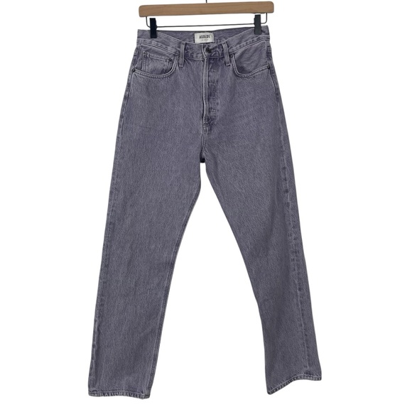 AGOLDE 90’s Pinch Waist High Rise Straight Jeans Ashberry Purple Size 27 - Picture 2 of 11